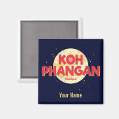 タイのムーンヴィンテージ島とコーパンガン マグネット (正面/裏面)