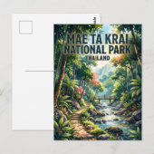タイのメータクレイ国立公園 ポストカード (正面/裏面)