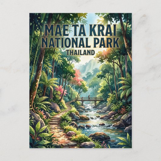 タイのメータクレイ国立公園 ポストカード (正面)