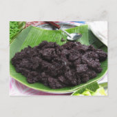 タイのラオス人の黒の餅米[Khao Niaoのダム] ポストカード (正面)