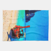 タイのロングテールボート キッチンタオル (横)