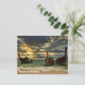 タイのロングテールボート ポストカード (スタンド正面)