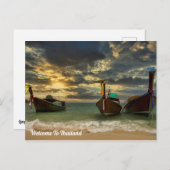 タイのロングテールボート ポストカード (正面/裏面)