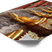 タイの仏像の列 ポスター (角)