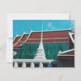 タイの仏教寺院 ワットアルン バンコク フラット カード