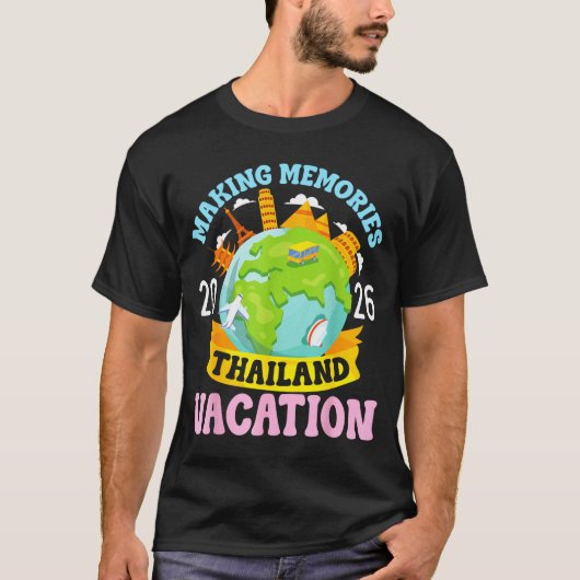 タイの休暇 2026 旅行 思い出作り 家族 Tシャツ (正面)