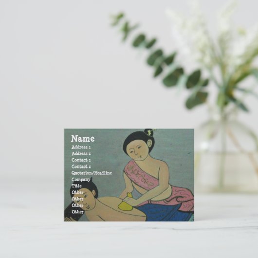 タイの伝統的なマッサージ 名刺 (スタンド正面)