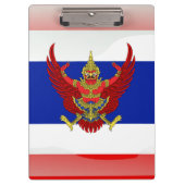 タイの光沢のある旗 クリップボード (正面)