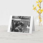 タイの写真に写る大きな仏像 カード (黄色い花)