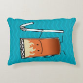 タイの凍らされた茶及び曲げやすいわらの幸せな飲み物タイ アクセントクッション (正面)