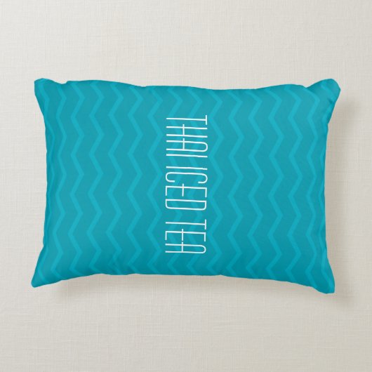 タイの凍らされた茶及び曲げやすいわらの幸せな飲み物タイ アクセントクッション (裏面)