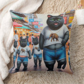 タイの友達と猫装飾用クッション クッション (ブランケット)