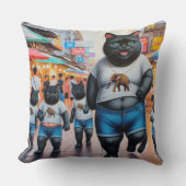 タイの友達と猫装飾用クッション クッション (正面)