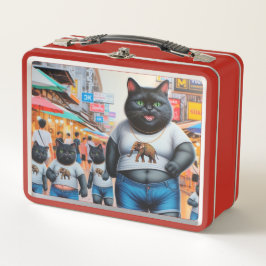 タイの友達と猫 メタルランチボックス