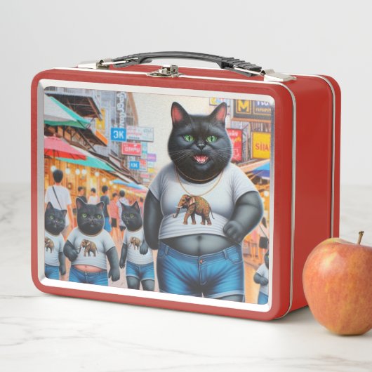 タイの友達と猫 メタルランチボックス (インサイチュ)