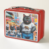 タイの友達と猫 メタルランチボックス (裏面)