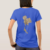 タイの国旗と地図のTシャツ Tシャツ (裏面)