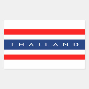 タイの国旗の国家の記号の名前の文字 長方形シール
