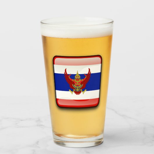 タイの国旗の紋章  タンブラーグラス (ドリンク正面)