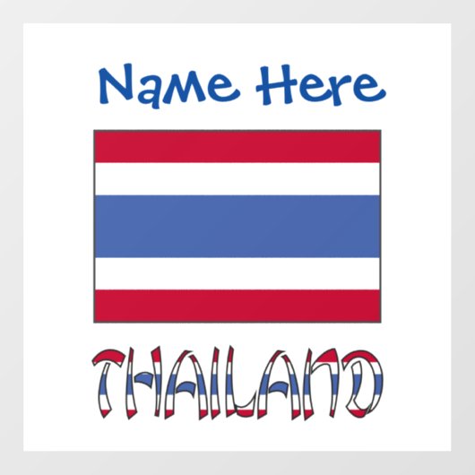 タイの国旗カスタマイズ商品 ウィンドウサイン (シート)