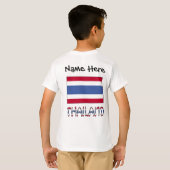 タイの国旗カスタマイズ商品 Tシャツ (裏面フル)