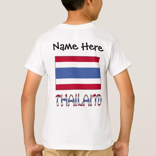 タイの国旗カスタマイズ商品 Tシャツ (裏面)