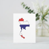 タイの国旗マップ ポストカード (スタンド正面)