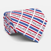 タイの国旗 タイ文字 タイル加工 オーダーメイド ネクタイ (ロール)