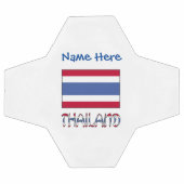 タイの国旗 ブルー カスタマイズ名 サッカーボール (フラット)
