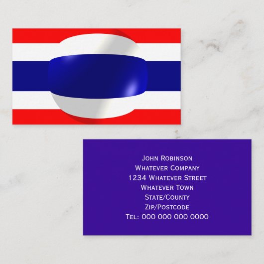 タイの国旗 名刺 (正面/裏面)