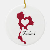 タイの地図 セラミックオーナメント (正面)