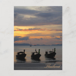 タイの夕日 ポストカード