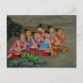 タイの宮廷の女性のポストカード ポストカード (正面)
