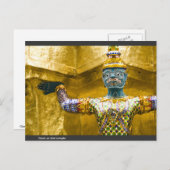 タイの寺院で巨人 ポストカード (正面/裏面)