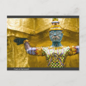 タイの寺院で巨人 ポストカード (正面)