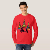 タイの寺院とトゥクトゥク Tシャツ (正面フル)