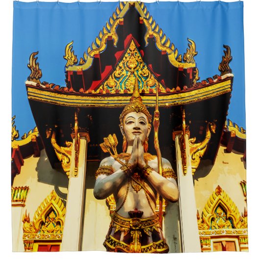タイの寺院と仏陀1102 シャワーカーテン (正面)