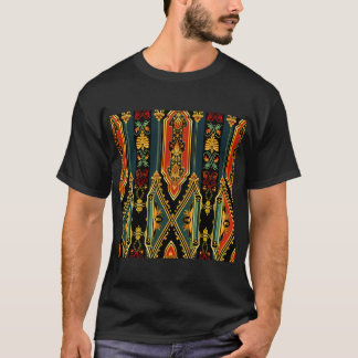 タイの寺院建築要素のシームレスなパターン Tシャツ