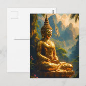 タイの峰での黄金の瞑想 ポストカード (正面/裏面)