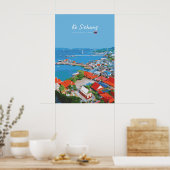 タイの島、コーシーチャン - 色とりどりの港の風景 ポスター (キッチン)
