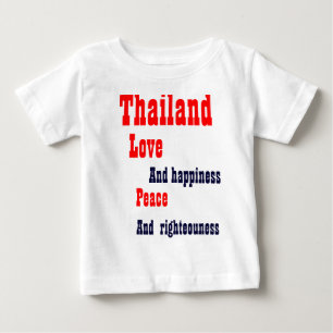 タイの愛と幸福Tシャツ ベビーTシャツ