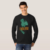 タイの愛国国立タイ地図と仏像 Tシャツ (正面フル)