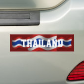 タイの振る旗 バンパーステッカー (車上)