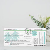 タイの搭乗券の結婚式招待状 招待状 (スタンド正面)