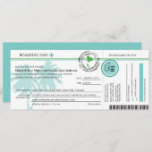 タイの搭乗券の結婚式招待状 招待状 (正面/裏面)