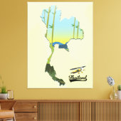 タイの旅行地図 キャンバスプリント (インサイチュ (リビング))