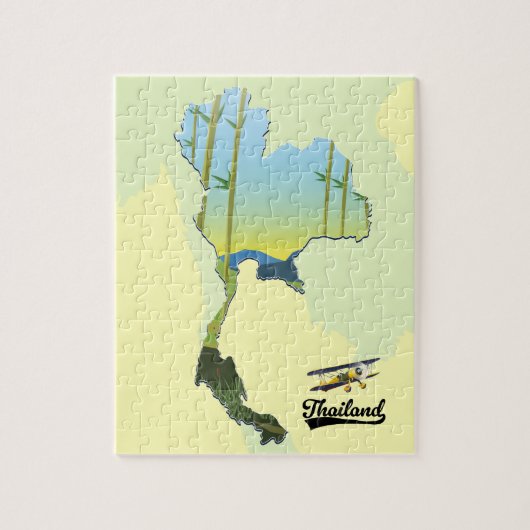タイの旅行地図 ジグソーパズル (縦)
