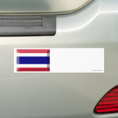 タイの旗の宝石 バンパーステッカー (車上)