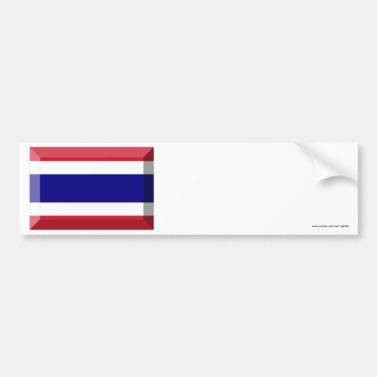 タイの旗の宝石 バンパーステッカー (正面)