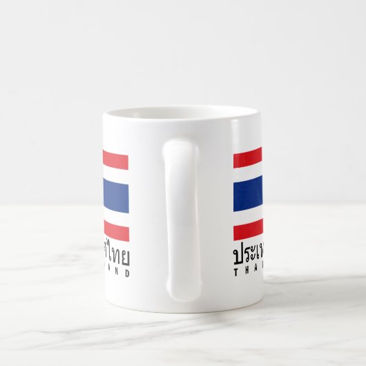 タイの旗 コーヒーマグカップ (ハンドル)